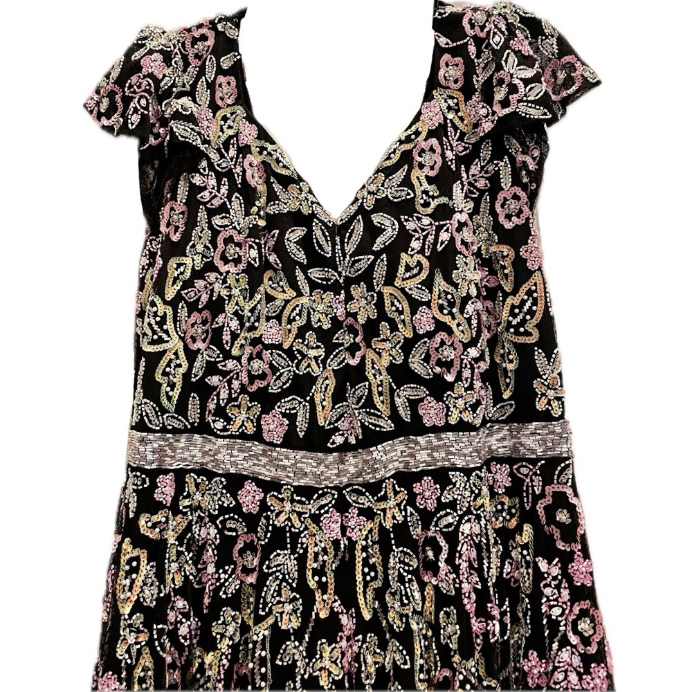 Fabulouss by Mac Duggal 5353 Floral Beadwork Dress Petite *Altered Please Read*